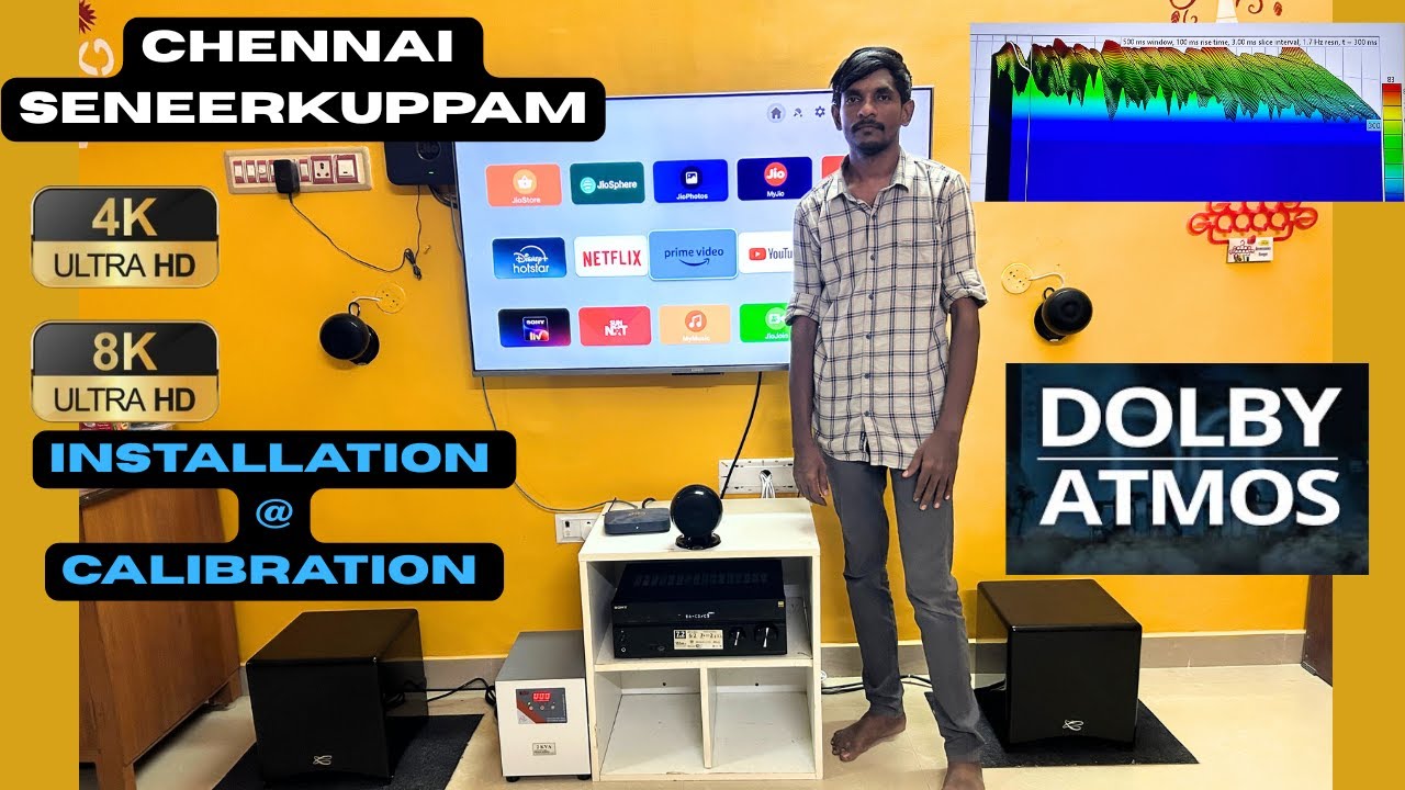 7.2 Dolby Atmos Installation & Calibration in Chennai #hometheater #dolbyatmos #sony @Rock Audios
