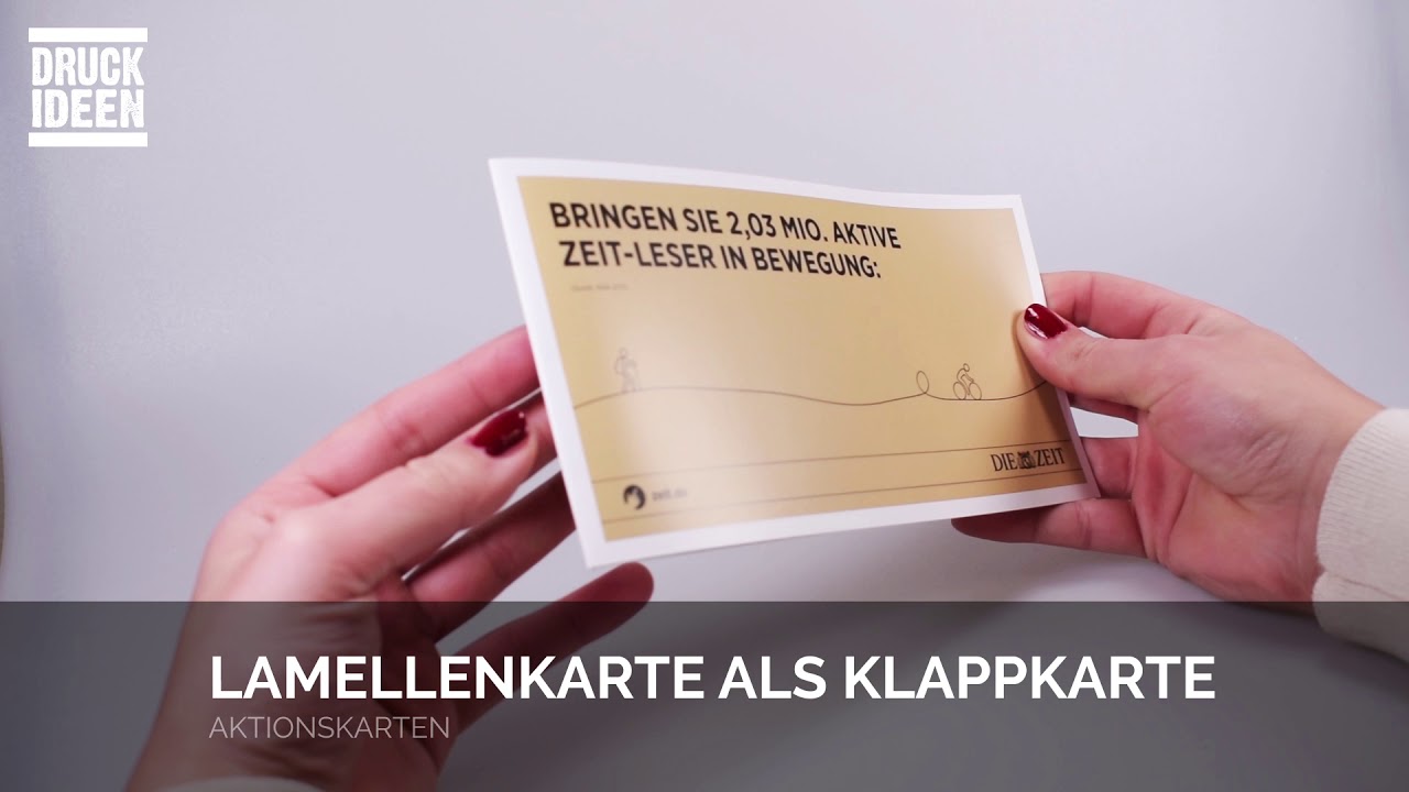 Lamellenkarte Als Klappkarte Youtube