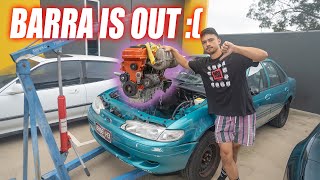 PULLING THE BARRA FROM THE EF ...