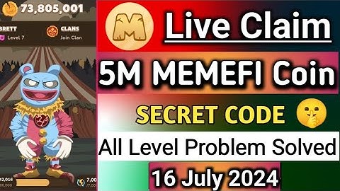 Memefi Secret Combo Today !! Memefi 16.Jul.2024 Combo !! Memefi combo Code Today