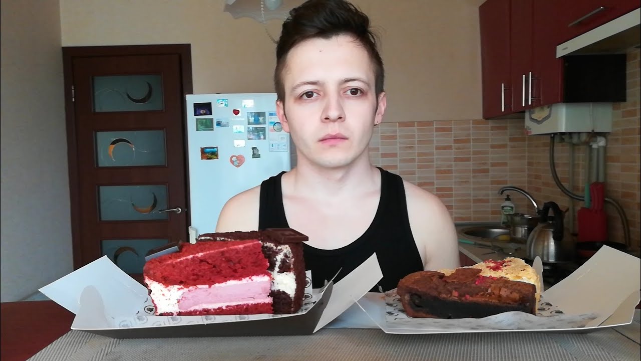 МУКБАНГ ДЕСЕРТЫ ТОРТ КРАСНЫЙ БАРХАТ, ШОКОЛАДНО-ЧЕРНИЧНЫЙ ЧИЗКЕЙК ...
