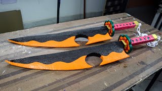 How to Make Demon Slayer tengen uzui Blades | Cardboard DIY