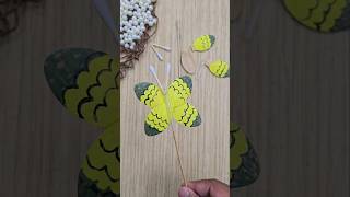 icecream stick butterfly destroy easy craft ideas for kids #shorts #ytshorts #kids #butterfly #viral