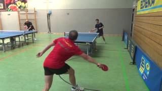 Tischtennis Edeka Cup 20160827 11 Doron Israeli Maccabi Muenchen vs Norbert Seidl Freising 1