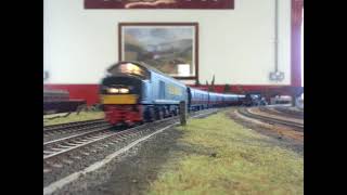 The Border Model Railway Society at Carlisle - The Class 45 BR Green No.D57 with x6 BR MK1 Coaches.