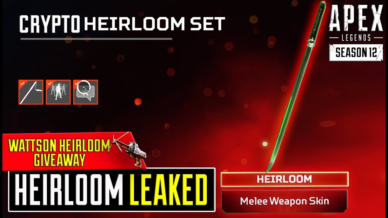 NEW CRYPTO JIKDO SWORD HEIRLOOM *LEAKED* in Apex Legends + MASSIVE