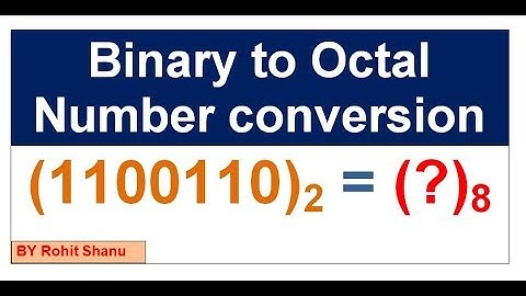 Binary to Octal Conversion In Hindi | How to Convert Binary to Octal By Rohit Shanu