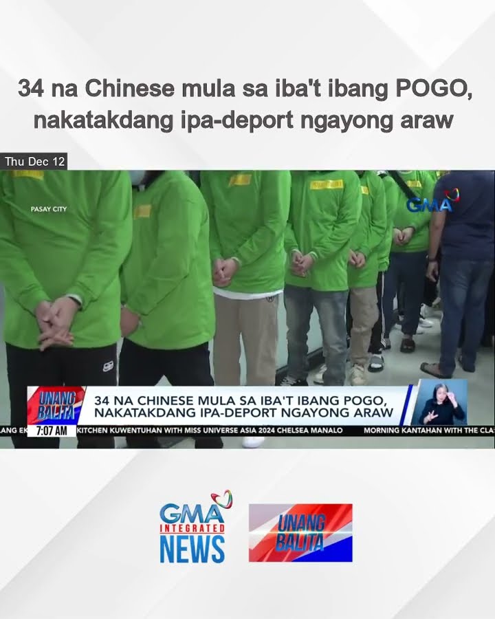 34 na Chinese mula sa iba't ibang POGO, nakatakdang ipa-deport ngayong araw | Unang Balita