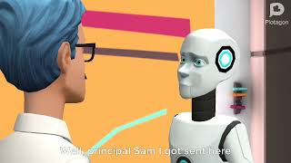 Plotagon robot misbehaves on the first day of school on August 10, 2026