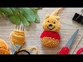ทำตุ๊กตาปอมปอม-หมีพู : How to Make Winnie the Pooh PomPom