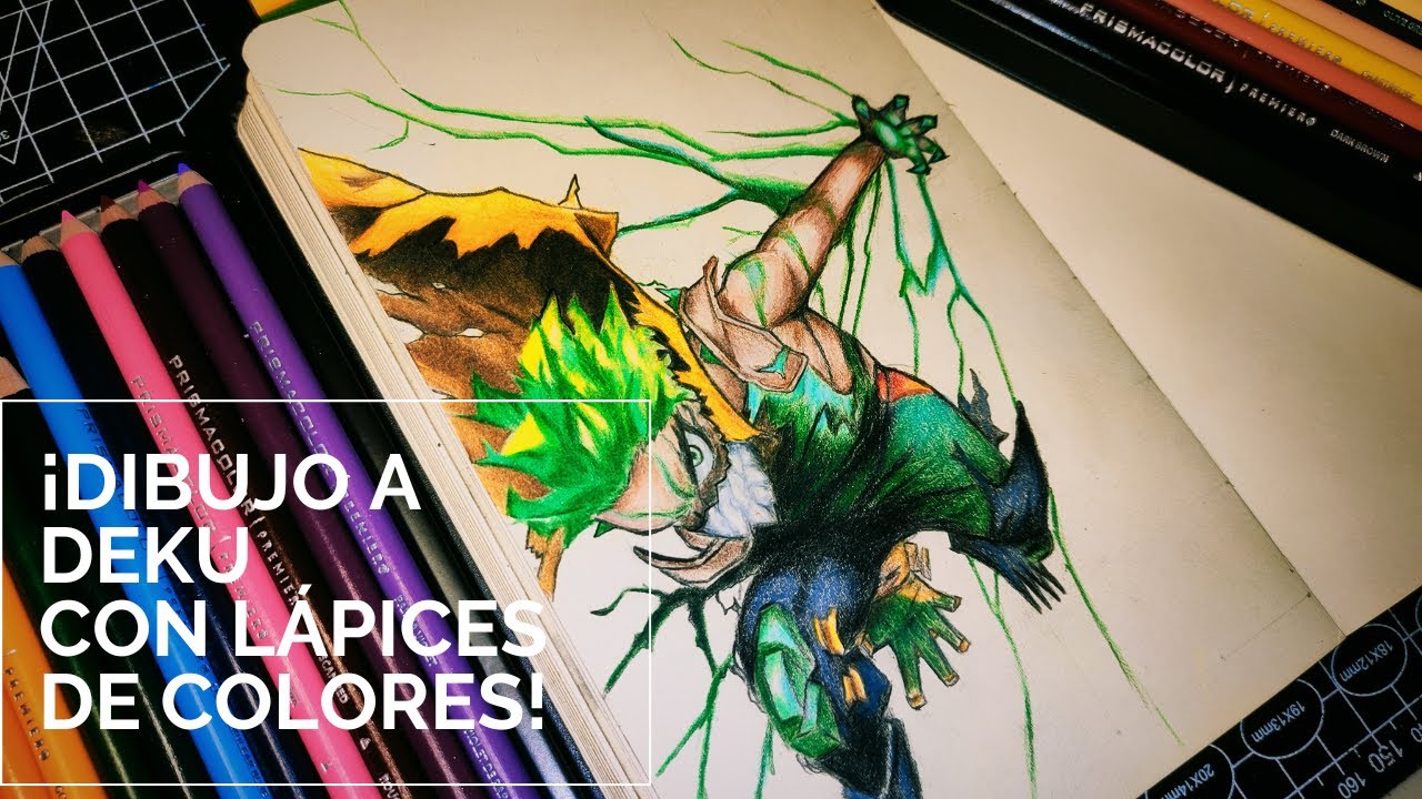 ¡Dibujo a Carnage Deku (Deku Overlay ) con lapices de colores PRISMACOLOR! | My Hero Academia