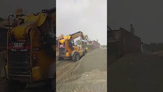 JCB Telehandler machine dast material unloading work #youtube short #automobile #bigmachinery ...