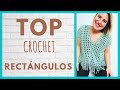 CAMISETA-TOP CALADO A CROCHET.  CON 2 RECTÁNGULOS. FÁCIL PASA A PASO. NOMANA