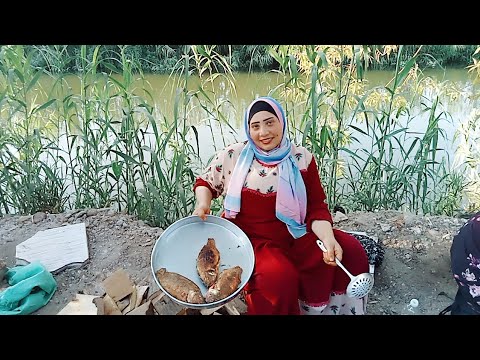 روتين اليومي في الفلاحين السمك المقلي على الكانون يوميات هدير شمس اكسبلور روتين ضحك Fishing