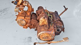 Full Restoration Engine Of 1990 Honda Cub 100EX | Restoration Honda Super Cub 100EX Part2