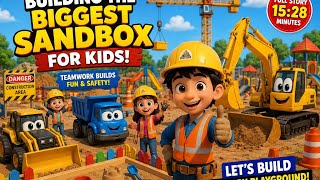 Building the Biggest Sandbox for Kids! | Construction Cartoon#usacartoon#excavator