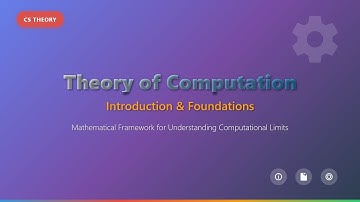 Theory of Computation: A Beginner