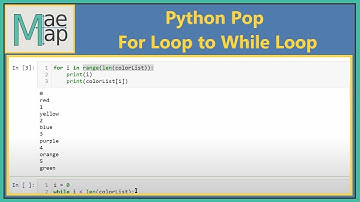 Python Pop: For Loop To While Loop
