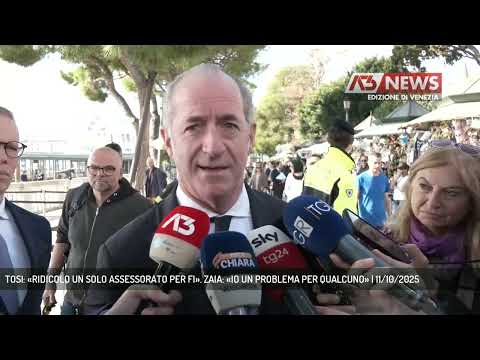 TOSI: «RIDICOLO UN SOLO ASSESSORATO PER FI». ZAIA: «IO UN PROBLEMA PER QUALCUNO» | 11/10/2025