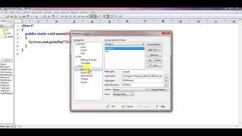 First program of java with editplus