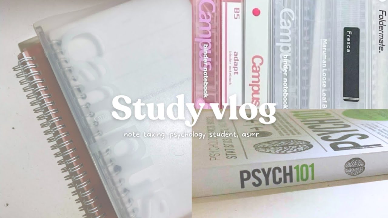 study vlog 🗒️— binder refill, note taking, keyboard asmr ✎ᝰ.📓.♡ ̆̈✧˖°