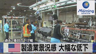 米製造業景況感 大幅な低下　過去２番目の下げ幅【モーサテ】（2022年8月16日）