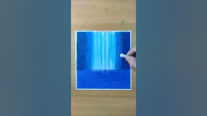 Drawing with oil pastel - waterfall scenery drawing #shorts - DayDayNews