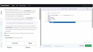 Hacker Rank  SQL the pads problem