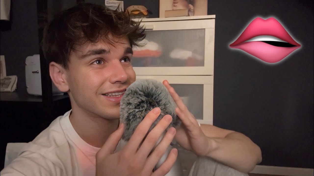 Whispering in your ears + mic scratching for sleep 💙 (ASMR inaudible/unintelligible)