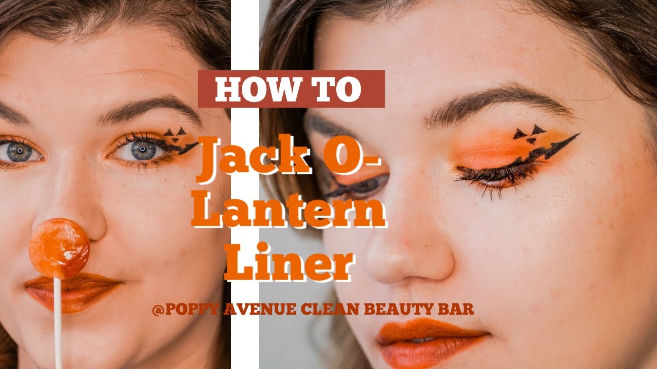 How to Jack O Lantern Eye Liner | Easy & Simple Halloween Makeup - YouTube