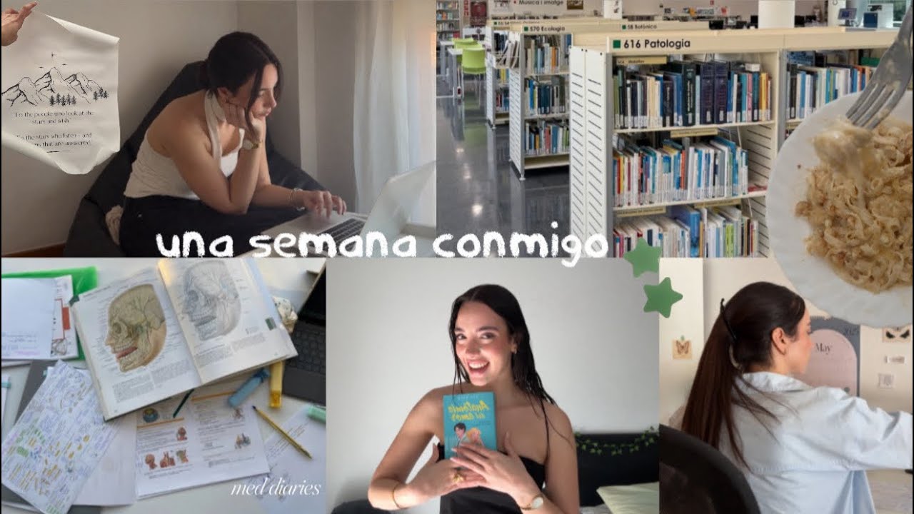 una semana conmigo estudiando, leyendo y viviendo en la biblio- med diaries