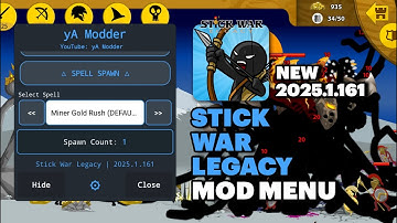 Stick War Legacy v2025.1.161 Mod Menu Spawn Unit, Unlimited All, Unlock All and More | yA Modder