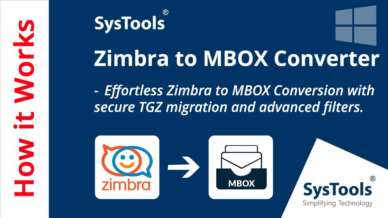 Zimbra to MBOX Converter Tool by SysTools | Convert Zimbra to MBOX File ...
