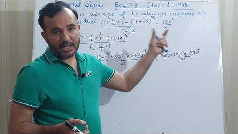 L22: Binomial series | Exercise 7.3 [Q#8]| Class 11 Math | KP
