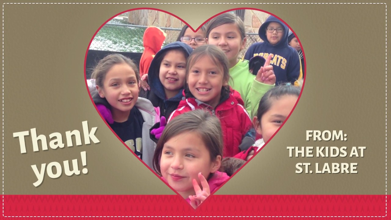 Thank You from the Kids at St. Labre - YouTube