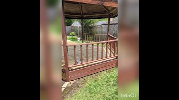applying deck over to a very worn gazebo