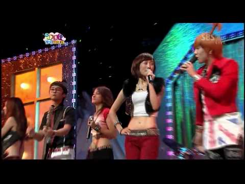 [HD] Ft Island & Kara - Fire + Pretty Girl  Special Stage  | 090809