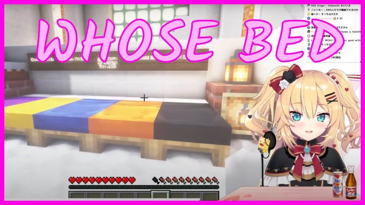 Which HoloMyth bed will Haachama use before opening Pekora's Pandora Box? [Hololive, Minecraft]