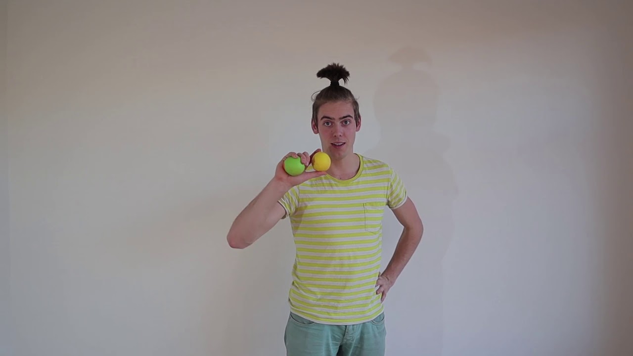 Leer jongleren met 2 balletjes