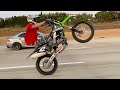 Dirt Bike Wheelie On FREEWAY - Buttery Vlogs Ep65