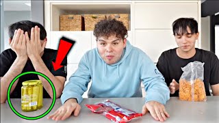 Steve Perez | Challenge! Eating Only A Single Color Of Food For 24 Hours | Lucas and Marcus