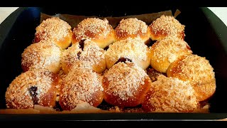 ВОЗДУШНЫЕ БУЛОЧКИ  С НАЧИНКОЙ ВСЕ ПРОСТО С ПОСЫПКОЙ ИЛИ   ШТРЕЙЗЕЛЬНАЯ крошка. screenshot 5