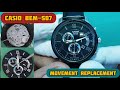 How To Replace Movement a Casio BEM-507 Chronograph Watch | SolimBD