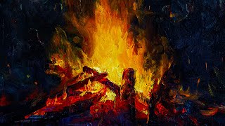 Crackling Campfire, Peepers & Crickets - Ambient sounds for relaxing & sleeping