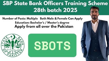 State Bank Officers Training Scheme (SBOTS) 28th Batch 2025 | Online Apply | Eligibility Criteria