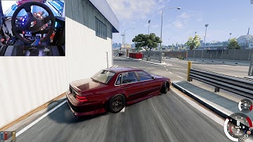 Driftkhana in BeamNG.drive | Steering wheel gameplay