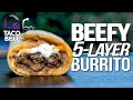 TACO BELL'S BEEFY 5 LAYER BURRITO....BUT HOMEMADE & WAY BETTER! |  SAM THE COOKING GUY 4K