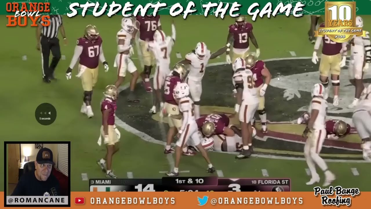Студент OBB, лучший в игре: Майами Харрикейнз против FSU