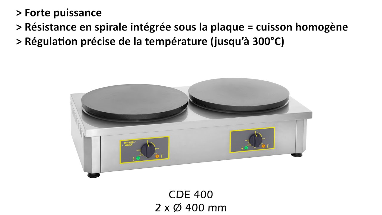 Crepiere Pro Fonte Emaillee Nettoyage Roller Grill Youtube