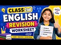 Class-2nd English Revision Worksheet || By Kavita Ma'am